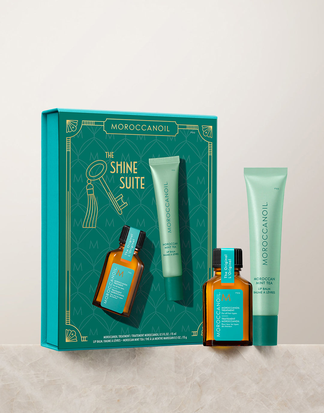 The Shine Suite: Geschenkset met Mint Tea Lip Balm
